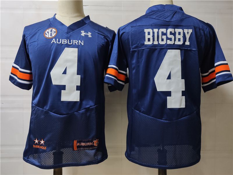 Men Auburn Tigers #4 Bigsby Blue 2025 NCAA Jersey->ncaa teams->NCAA Jersey